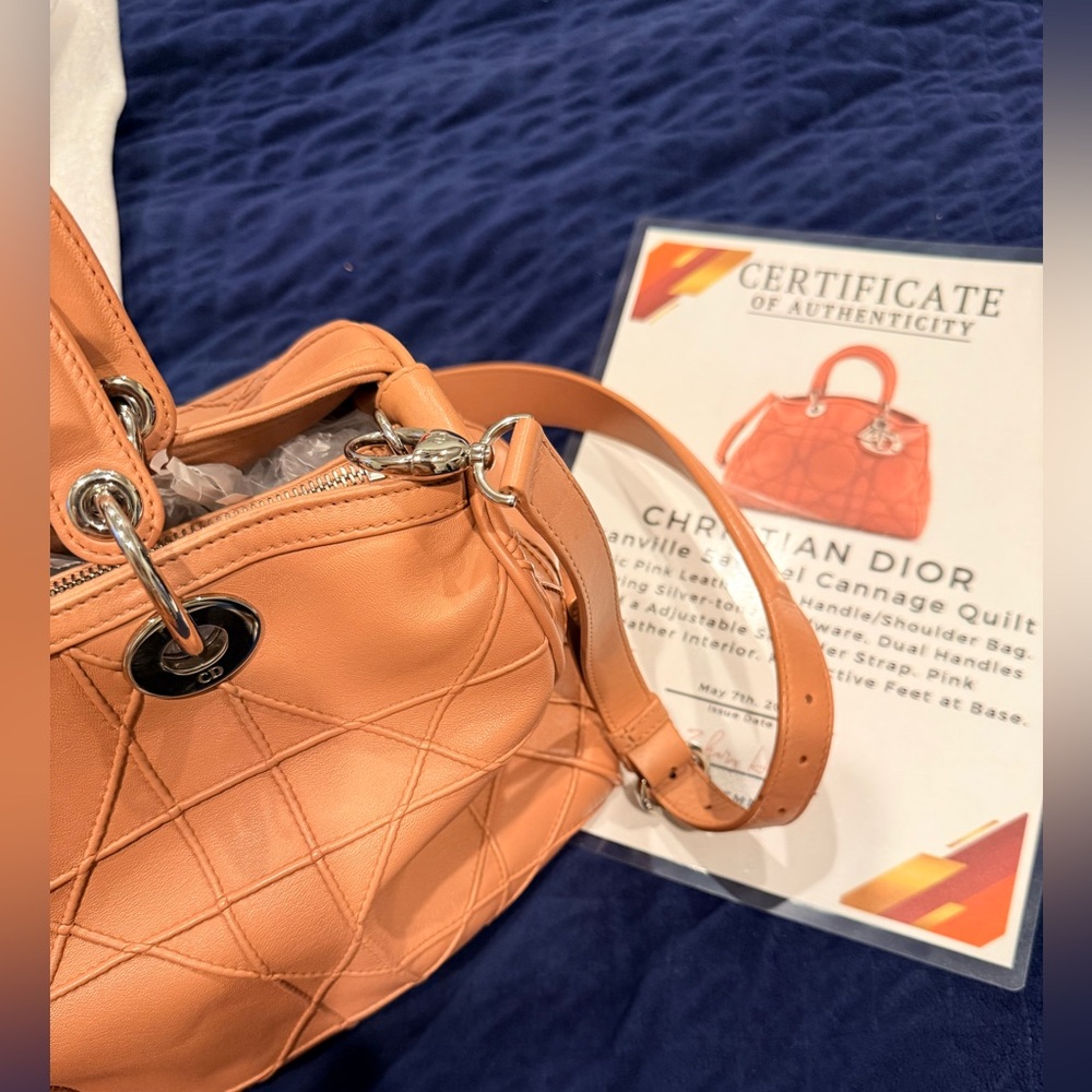 Christian Dior Granville Cannage Small Top Hdl Bag Pristine - Picture 15 of 15